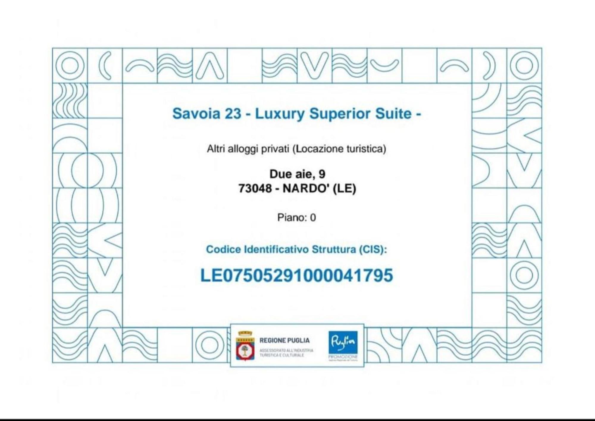 Savoia23 Bed & Breakfast Nardo Exterior photo